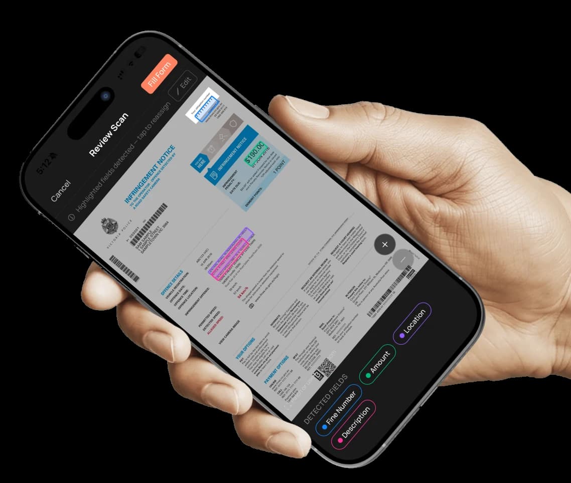 Phone showing the Axlerun ai document scanning screen
