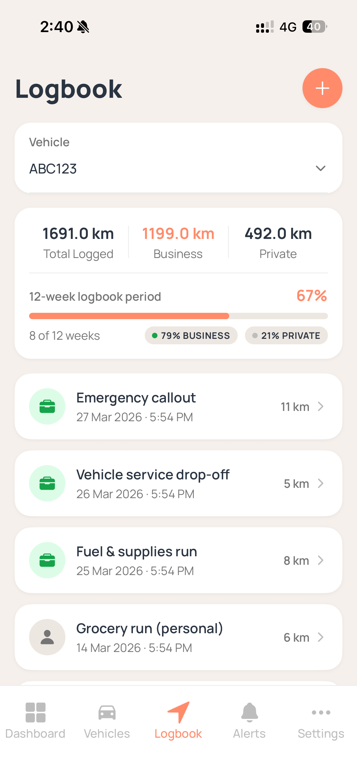 Axlerun Interface for Driver Accountability - Fleet Management Software